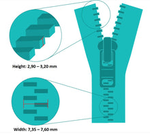 Ladda bilden i Gallerivisaren, Metal & Plastic Zipper XL
