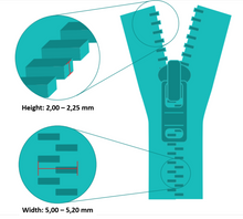 Ladda bilden i Gallerivisaren, Metal & Plastic Zipper XS